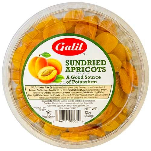Galil sun-dried apricots 12 oz