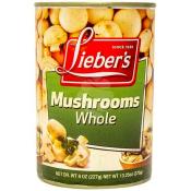 Lieber's whole mushrooms 8 oz