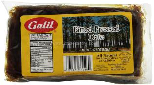 Galil pitted pressed dates 17.6 oz