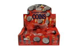Elite Bittersweet Chocolate Coins Box 24 ct (Parve)
