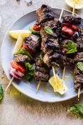 Grilled Lamb Shish Kebab with one Free Side Dish
