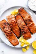 Grilled Salmon with one Free Dish