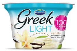 Norman's Greek 100 cal vanilla yogurt 5 oz