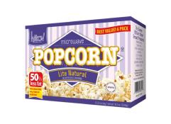 Kitov Lite Natural Flavored Microwave Popcorn Pack of 6
