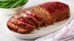 Sliced Meat Loaf (2 slices) with Gravy with one Free Side Dish