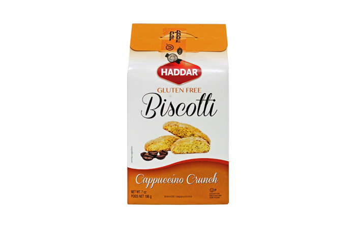 Haddar gf cappuccino crunch biscotti 7 oz