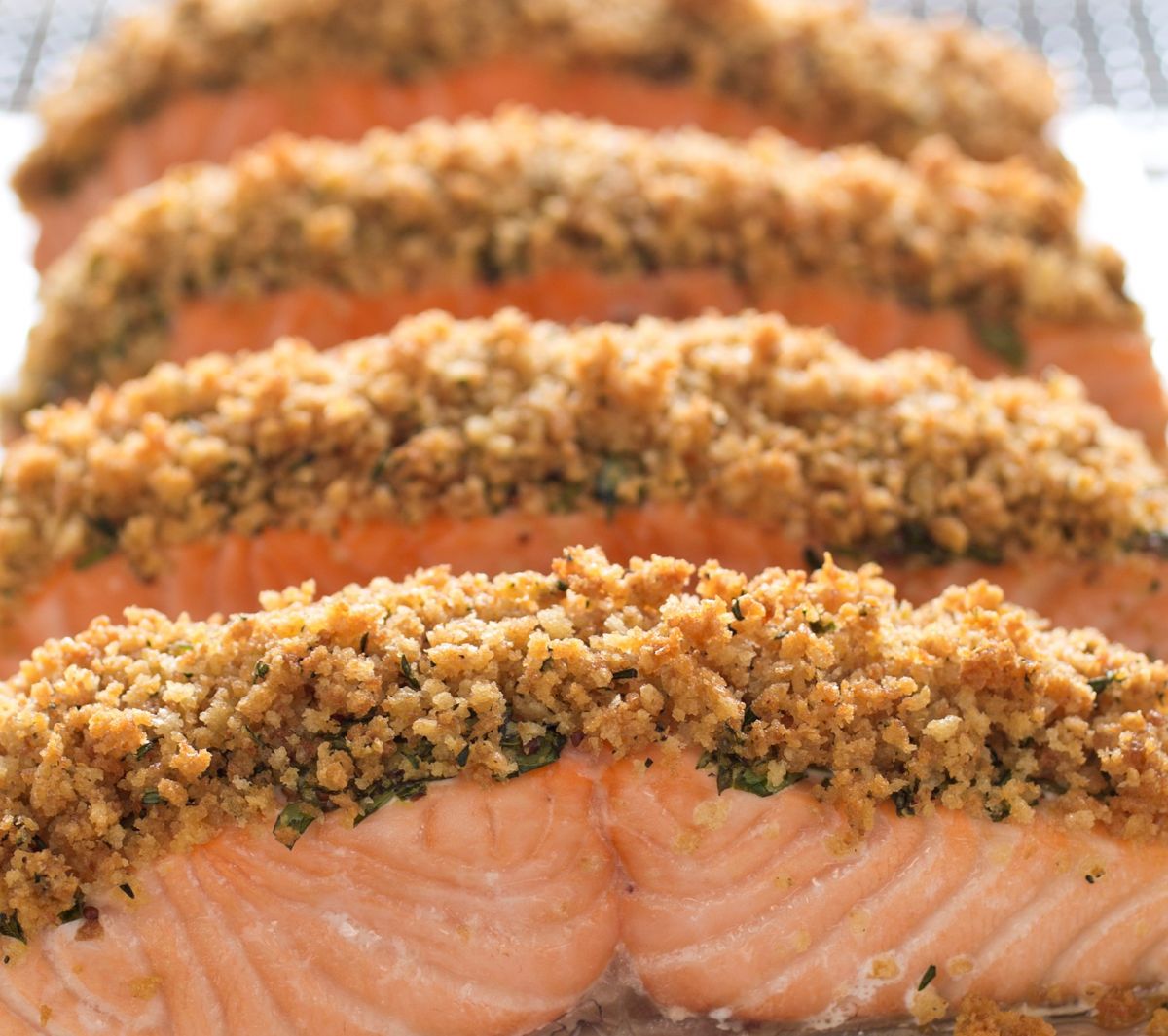 Breaded Baked Salmon Fillet - Passover Entrées