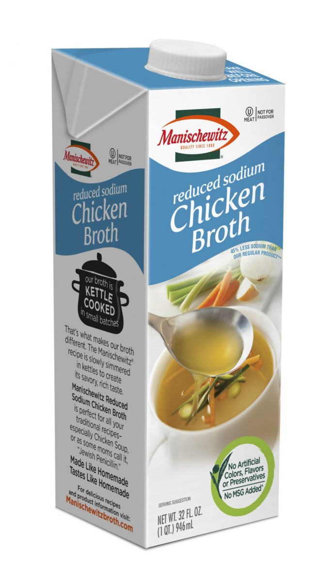 Manischewitz Reduced Sodium Chicken Both 17 fl oz