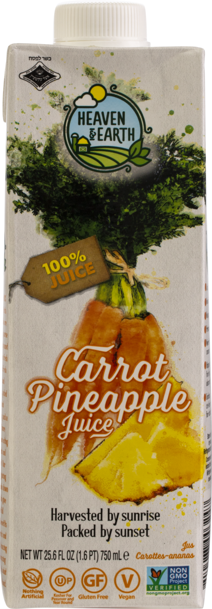 Heaven & Earth 100% Carrot & Pineapple Juice 25.6 oz