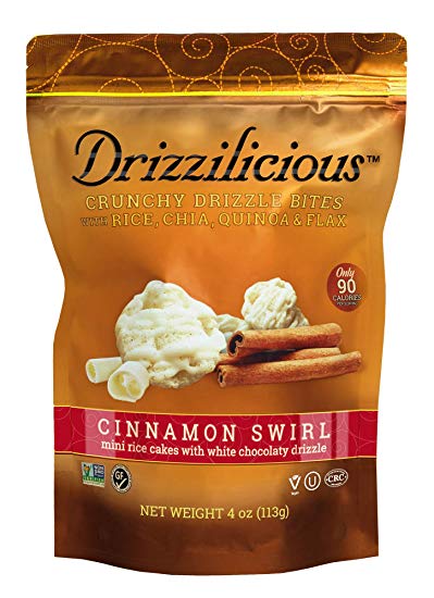 Drizzilicious Cinnamon Swirl Crunchy Drizzle Bites with Rice, Chia, Quinoa & Flax 4 oz
