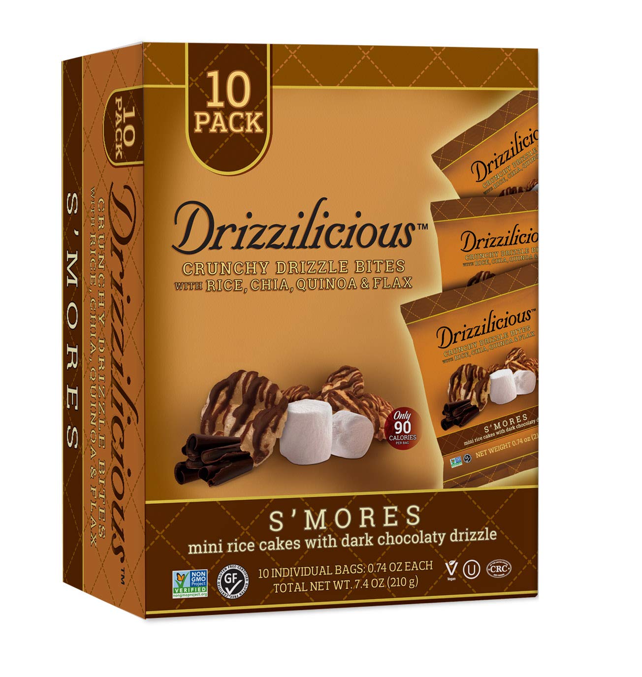 Drizzilicious S'mores Crunchy Drizzle Bites with Rice, Chia, Quinoa & Flax 7.4 oz