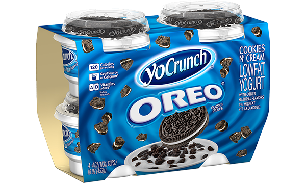 YoCrunch Low Fat Vanilla Yogurt With Oreo Topping 4 pk (4 oz)