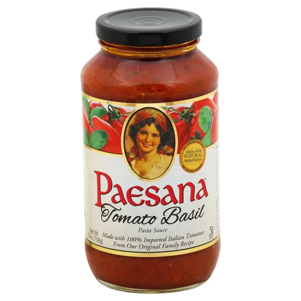 Paesana All Natural Tomato Basil  Sauce 25 oz