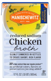 Manischewitz Low Sodium Chicken Broth 17 oz