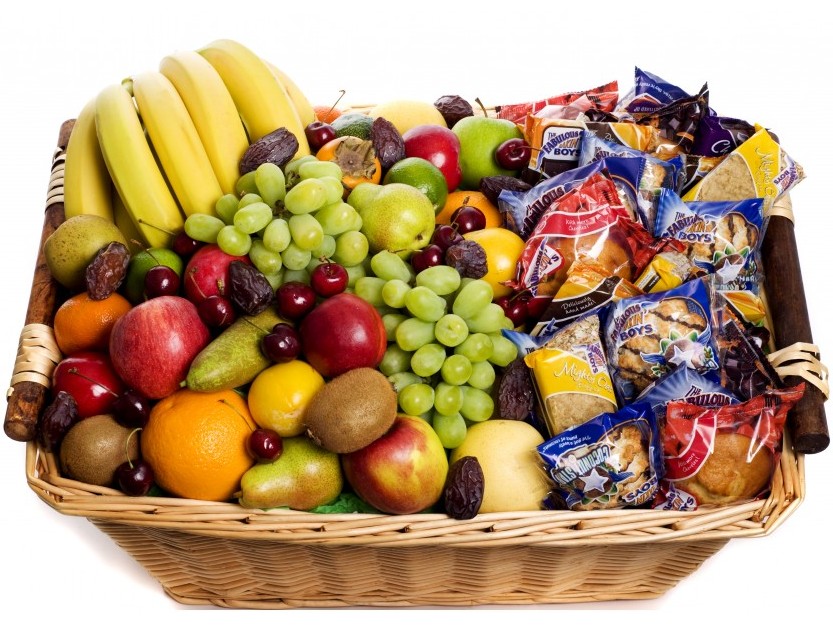 Fruits & Muffins Deluxe Gift Basket