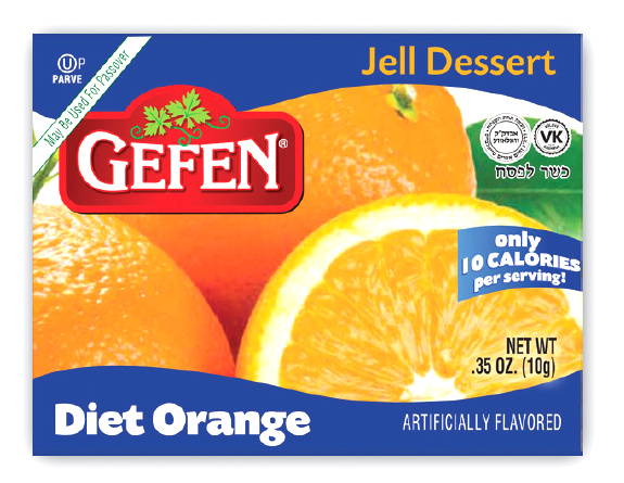 Gefen Diet Orange Jell Dessert 0.35 oz