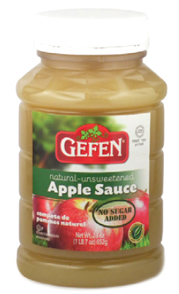 Gefen Natural Unsweetened Applesauce 23 oz (Plastic Bottle)