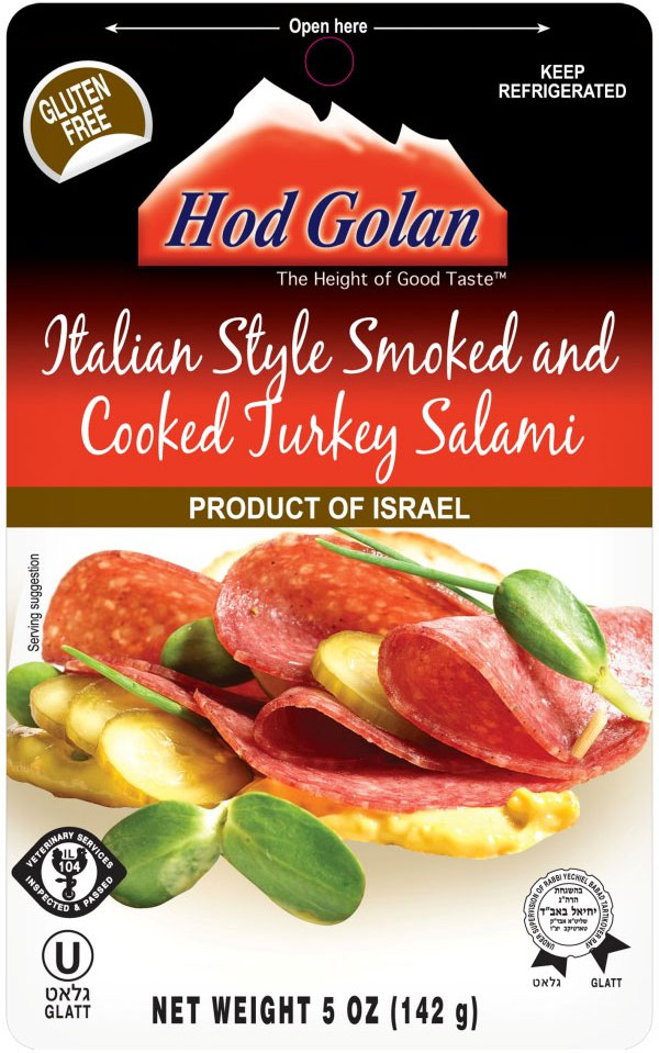 Hod Golan Italian Style Smoked and Cooked Turkey Salami 5 oz