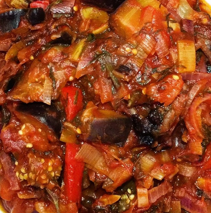 Spicy Eggplant Salad 8 oz