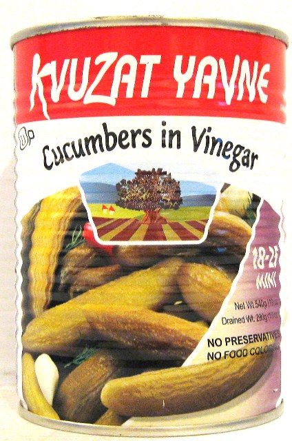 Kvuzat Yavne Cucumbers In Vinegar 18-25 Mini 19 oz
