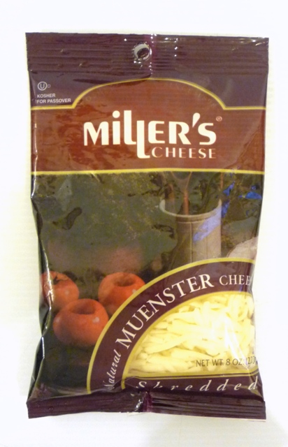 Miller's Natural Shredded Muenster Cheese 8 oz