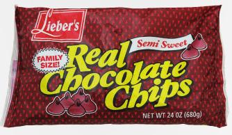 Lieber';s Semi Sweet Chocolate Chips Family Size 24 oz
