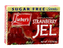 Lieber's Sugar Free Artificial Flavor Strawberry Jel .3 oz