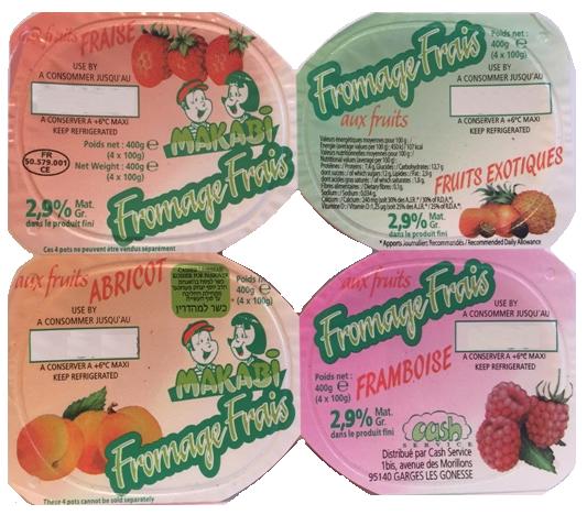 Makabi Fruited Fromage Frais 4 - 100g Pack