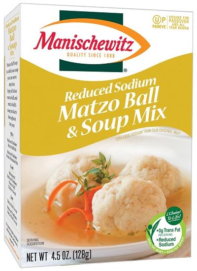 Manischewitz Reduced Sodium Matzo Ball & Soup Mix 4.5 oz