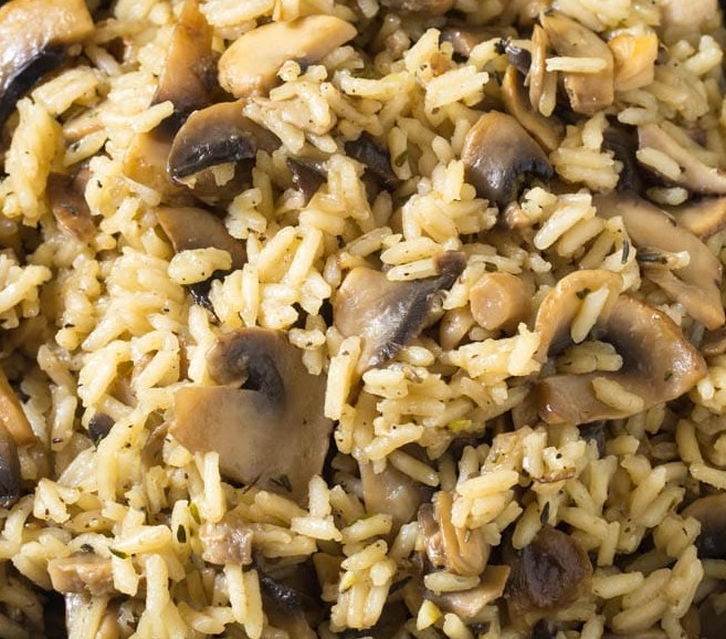 Brown Rice with Mushrooms - Serves 12 People