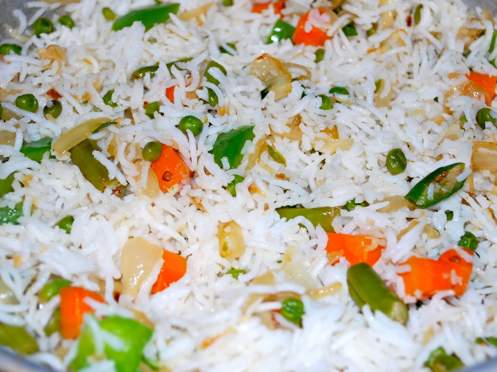 White Rice with Vegetables Serves 12 People