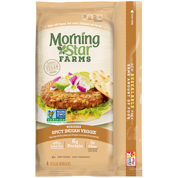 Morningstar Organic Spicy Indian Burger 12 oz
