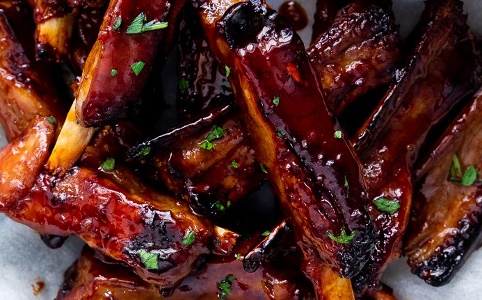 Lamb Ribs in Honey BBQ Sauce Serves 10 People