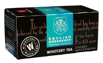 Wissotzky Black Label English Breakfast 25 Bags - 1.76 oz