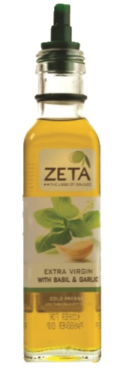 Zeta Extra Virgin Olive Oil with Basil & Garlic 250 ML